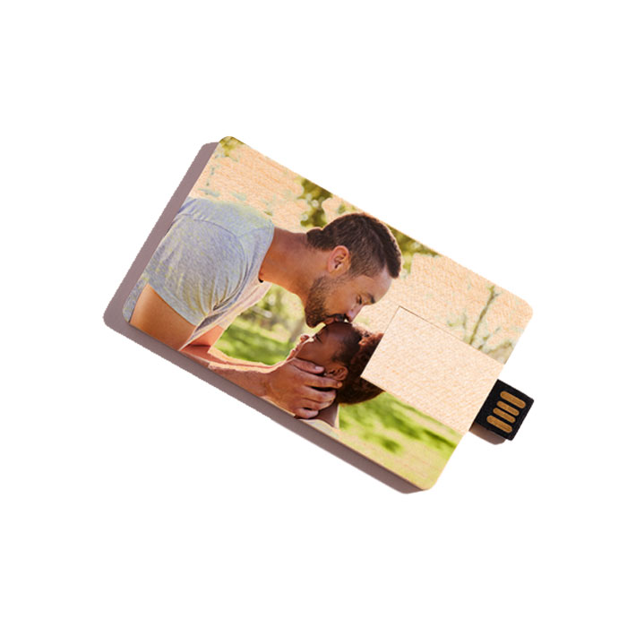 Custom USB Flash Drive - Credit Card Style (Wood)