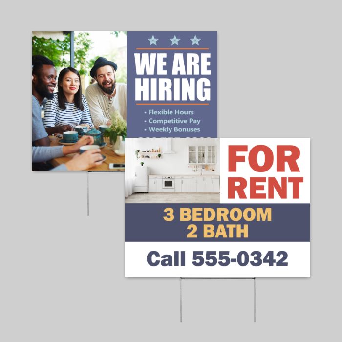Double-Sided Business Yard Sign