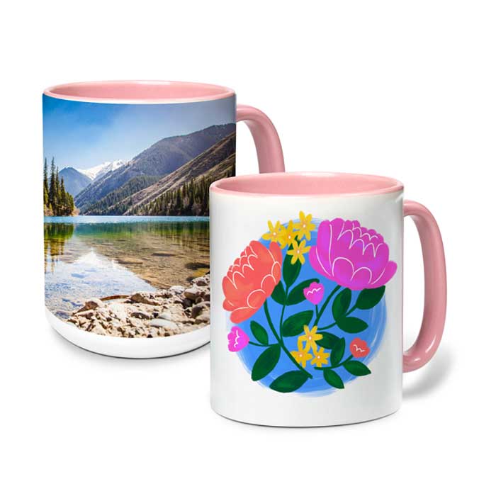 15 oz. Color Accent Mug, Pink