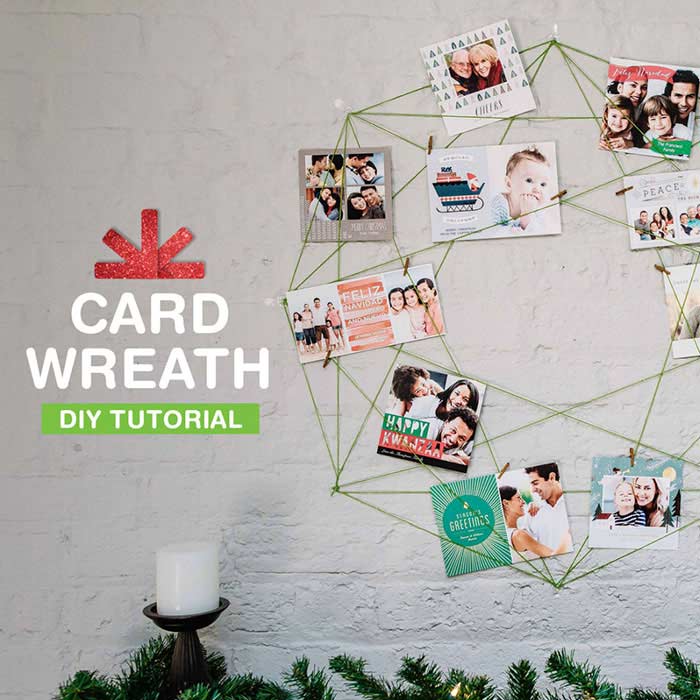 Holiday Photo Card Wreath Tutorial