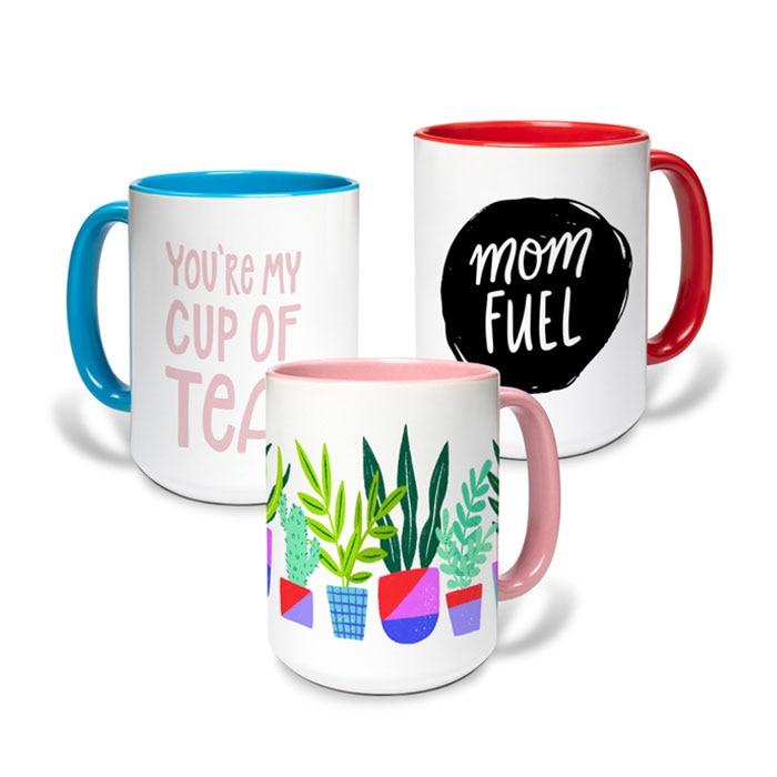 Color Accent Mugs