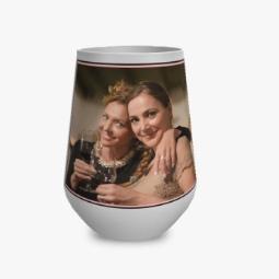 Frosted Wine Glass