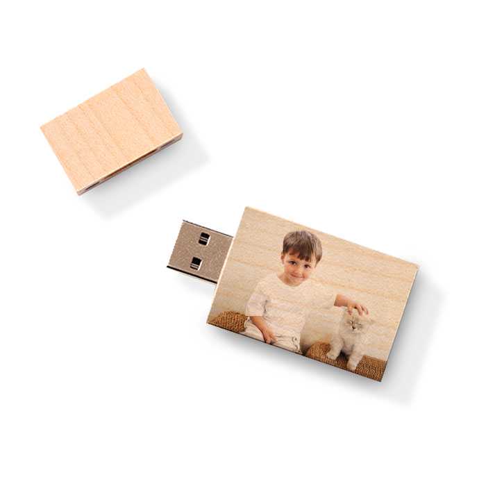 Custom USB Flash Drive - Wood Block