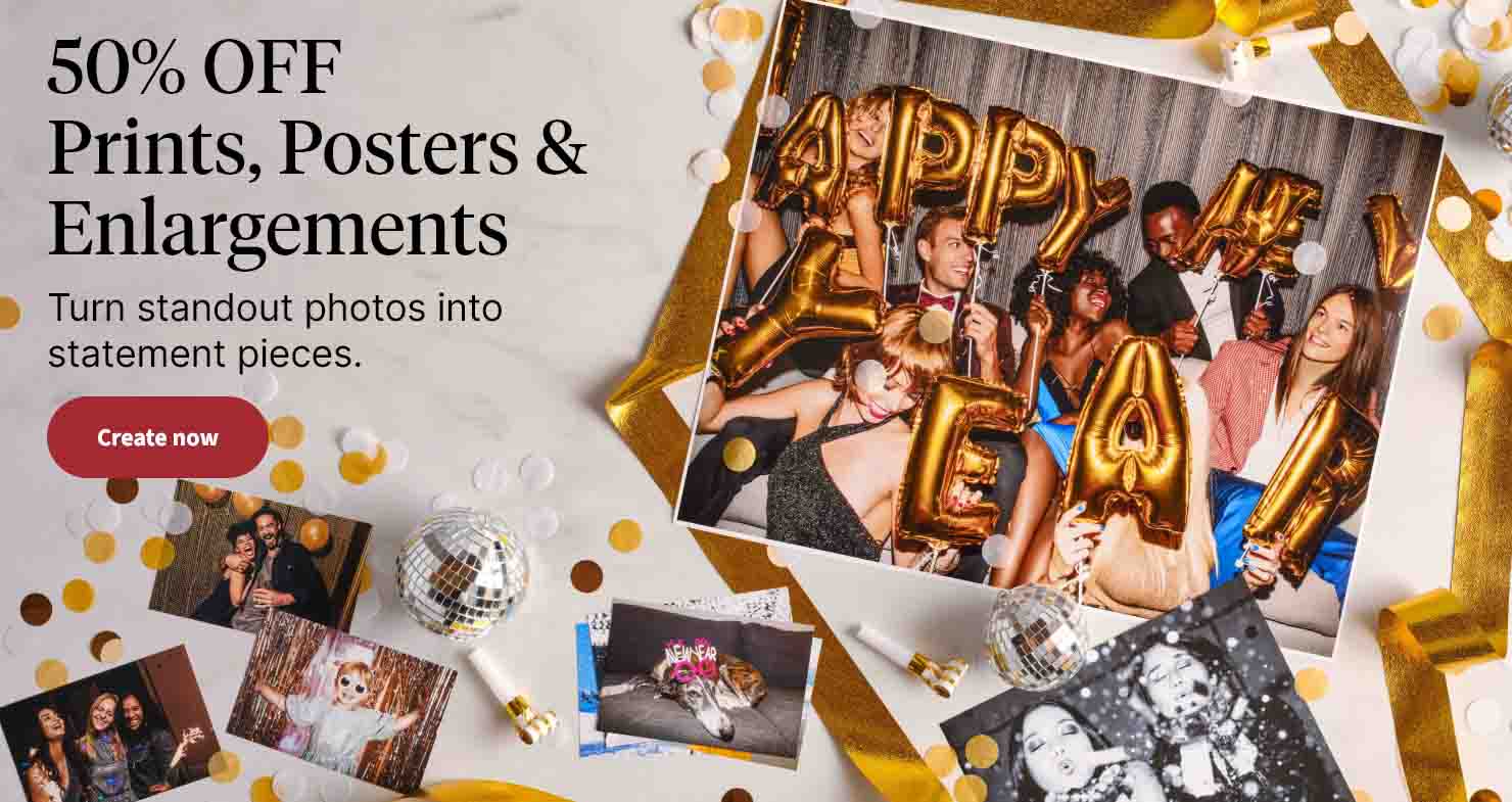 50% OFF Prints, Posters & Enlargements. Turn standout photos into statement pieces. Create now.