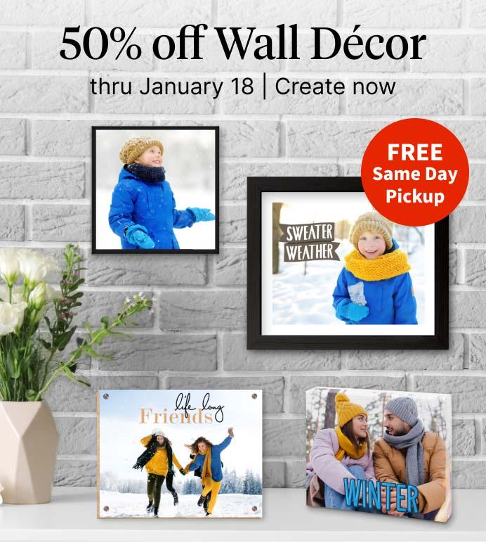 50% off Wall Décor thru January 18. Create now.