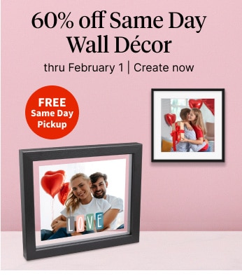 FREE Same Day Pickup. 60% off Same Day Wall Décor thru February 1. Create now.