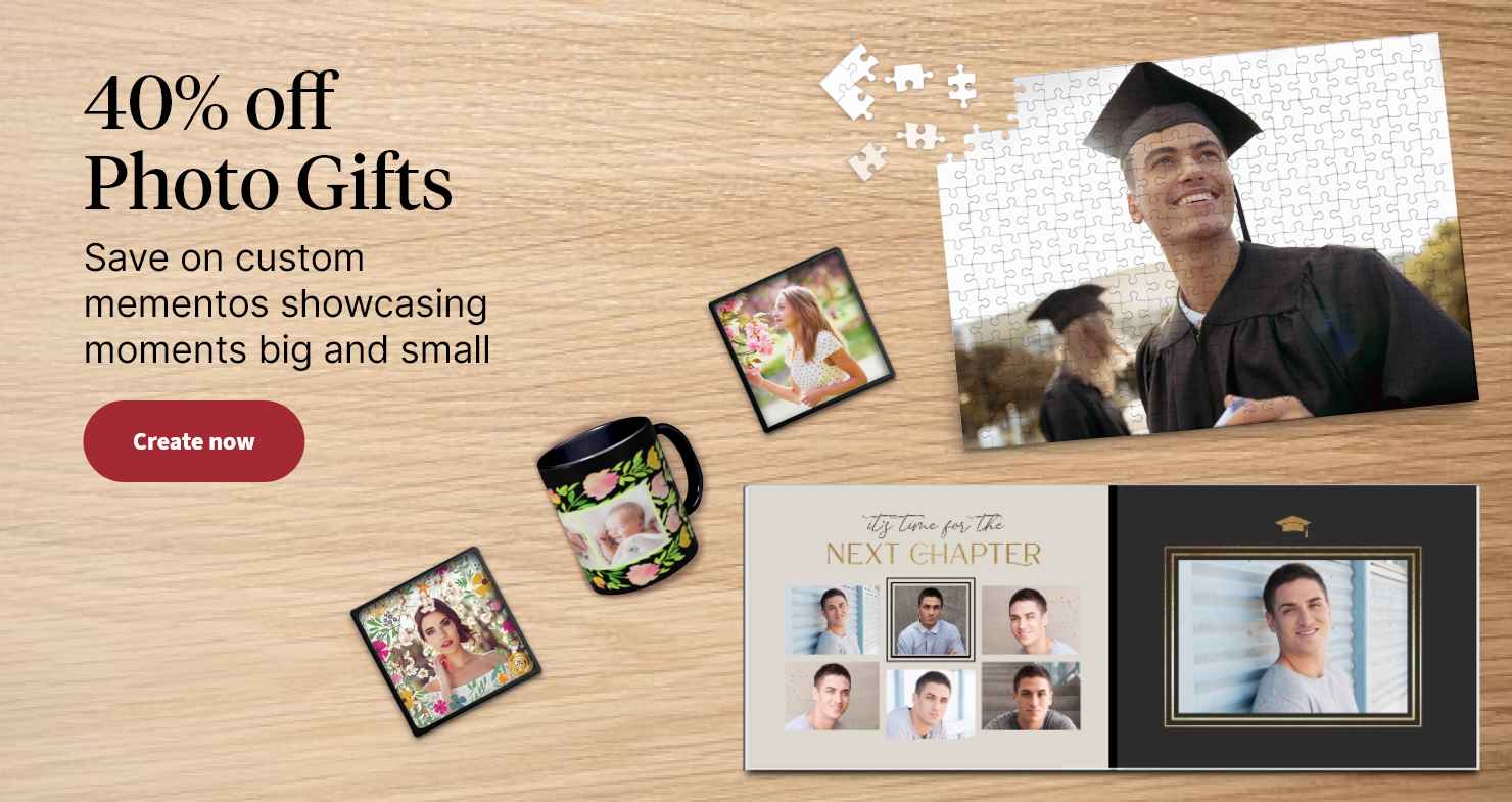 40% off Gifts. Save on custom mementos showcasing moments big and small. Create now.