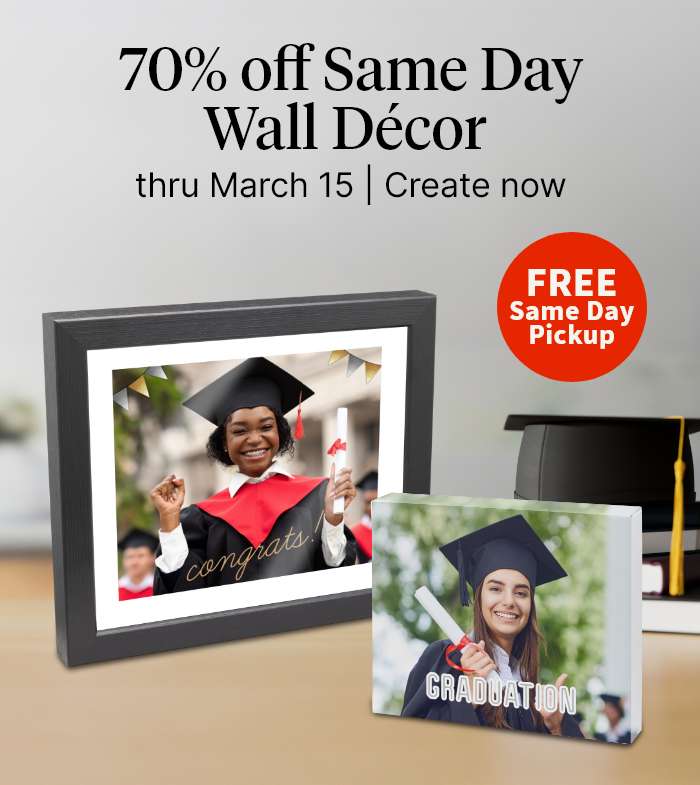 70% off Same Day Wall Décor thru March 15. Create now.