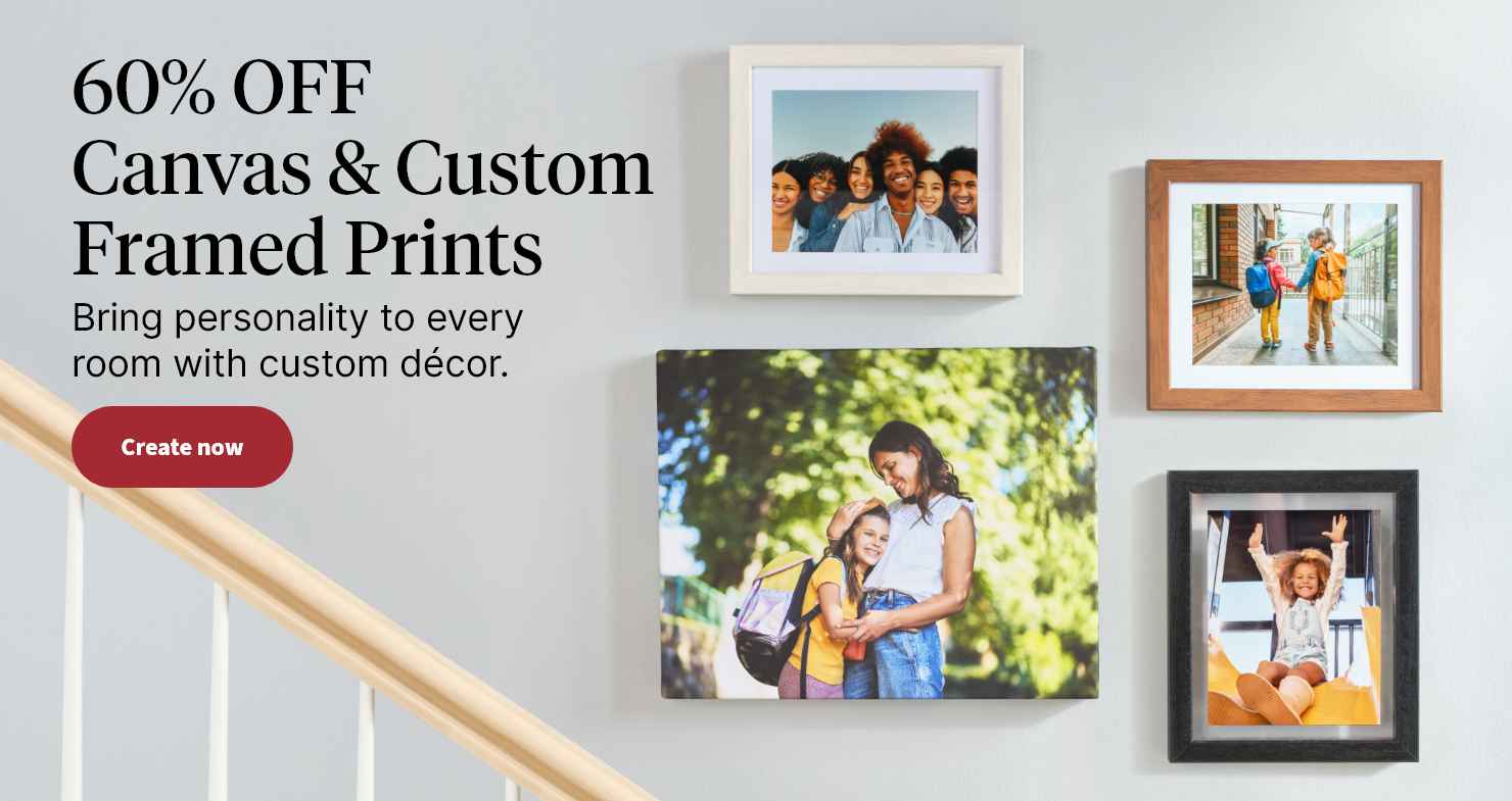 60% OFF Canvas & Custom Framed Prints. Bring personality to every room with custom décor. Create now.