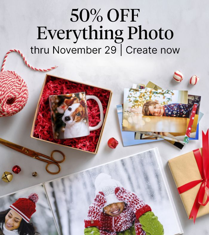 50% OFF Everything Photo thru November 29. Create now.