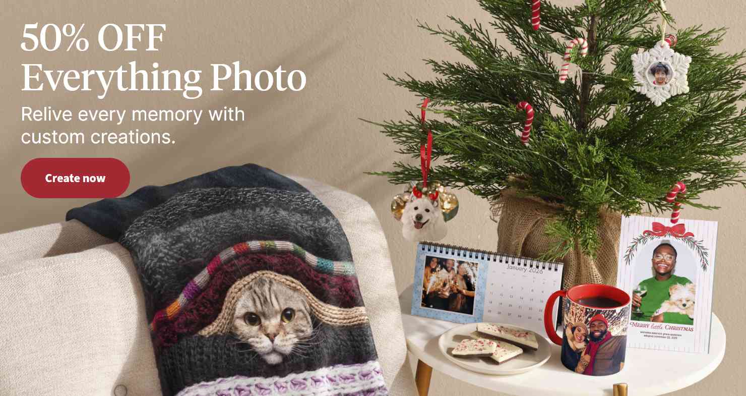 50% OFF Everything Photo. Revisit every memory with custom creations. Create now.