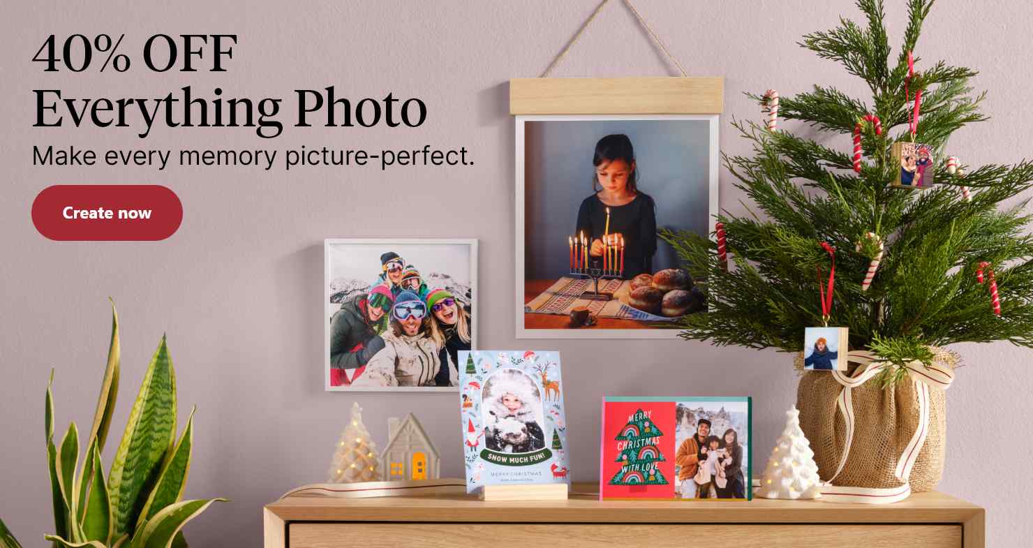 40% OFF Everything Photo. Make every memory picture-perfect. Create now.