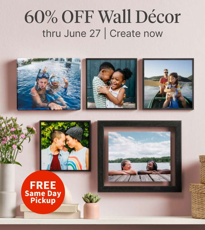 FREE Same Day Pickup. 60% OFF Wall D&eacute;cor thru June 27. Create now.