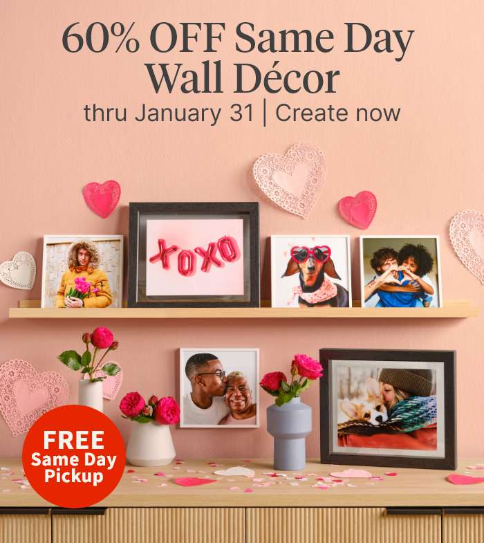 60% OFF Same Day Wall D&eacute;cor thru January 31. Create now.