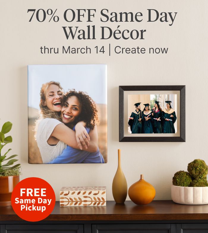 70% OFF Same Day Wall D&eacute;cor thru March 14. Create now.