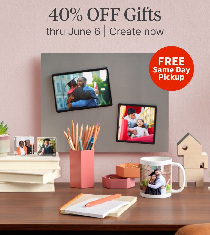 40% OFF Gifts thru June 6. Create now.