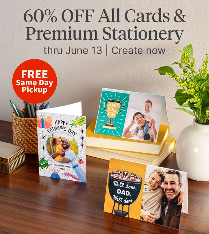 60% OFF All Cards & Premium Stationery thru June 13. Create now.